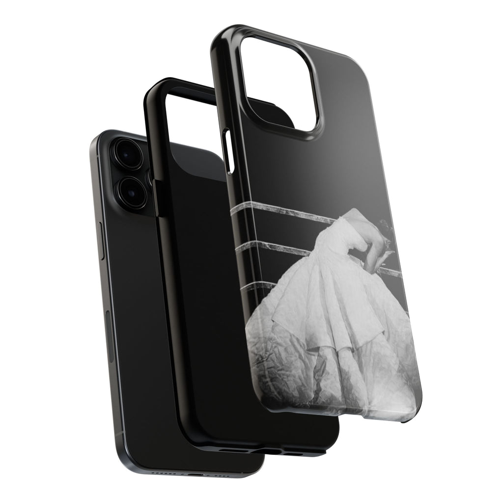 Vintage Ballerina Tough Phone Case — Black & White Dance Photo Protective Cover