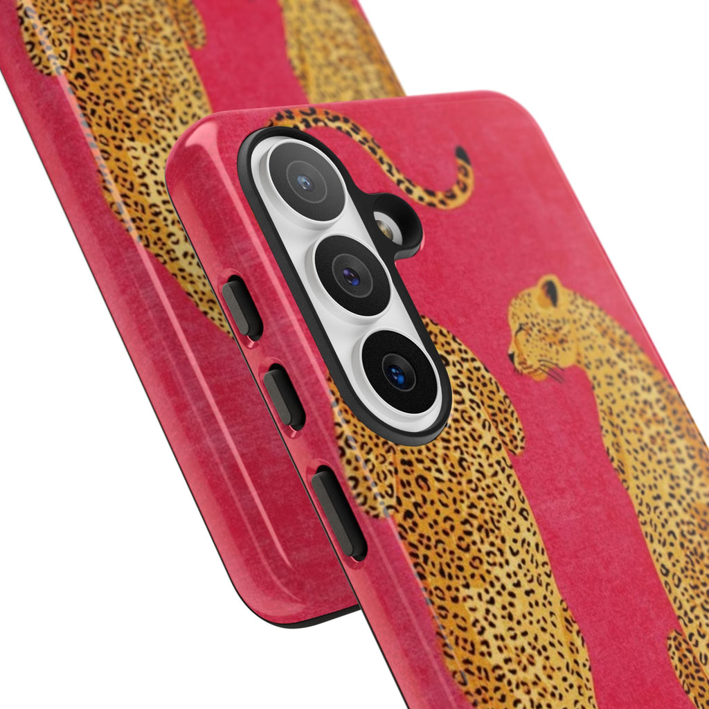 Pink Leopard Phone Case – Bold Animal Print Protective Case