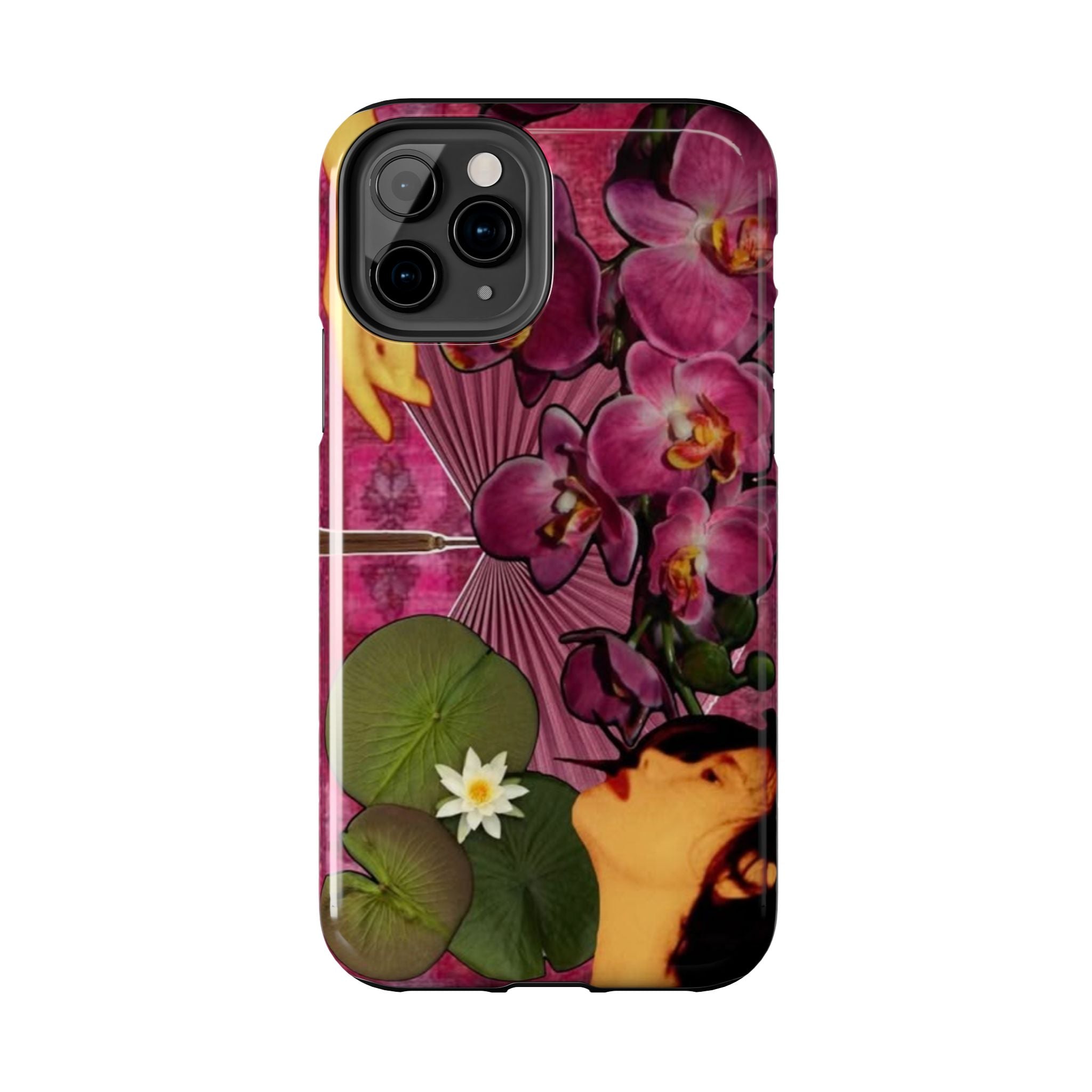 Floral Orchid Tough Phone Case — Vintage Woman & Lotus Design