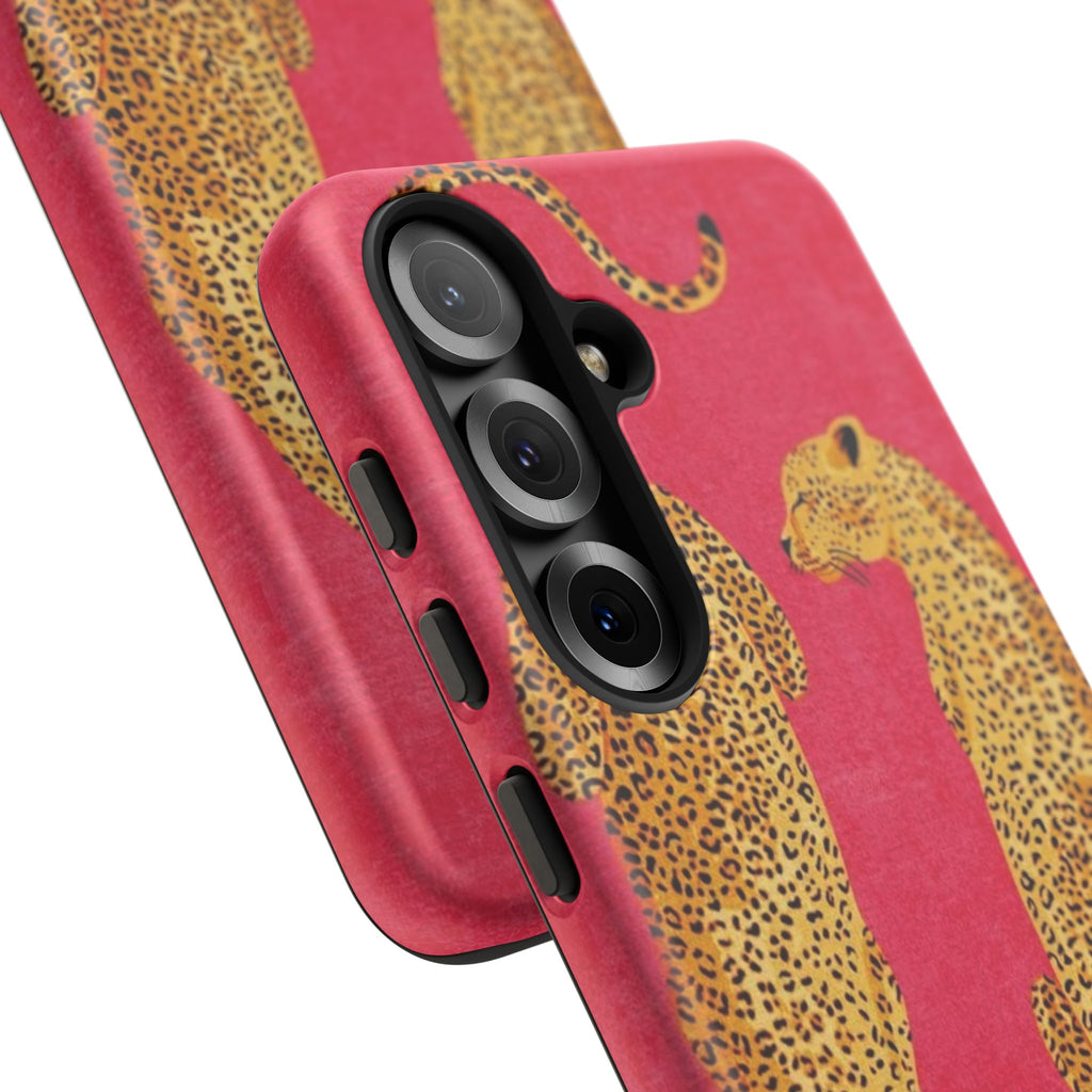 Pink Leopard Phone Case – Bold Animal Print Protective Case