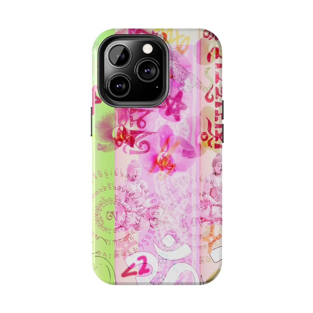 Floral Pink Orchid Tough Phone Case — Protective Art Phone Cover
