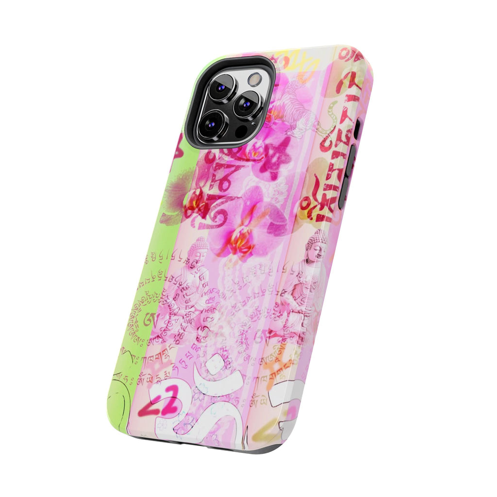 Floral Pink Orchid Tough Phone Case — Protective Art Phone Cover