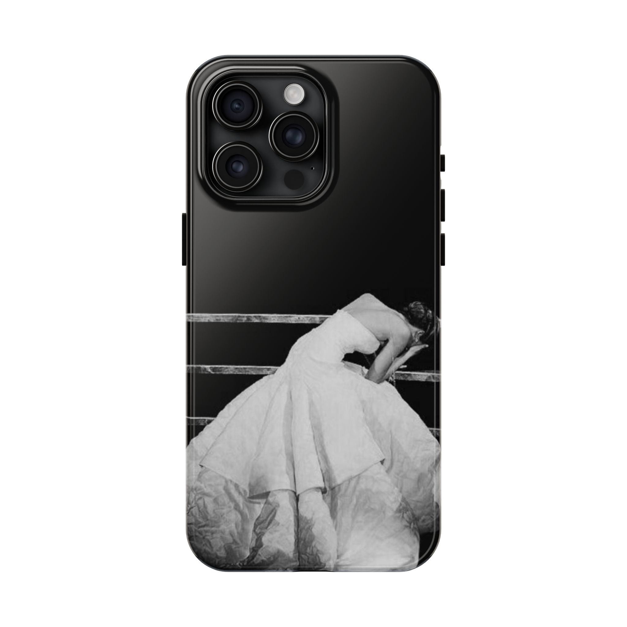 Vintage Ballerina Tough Phone Case — Black & White Dance Photo Protective Cover