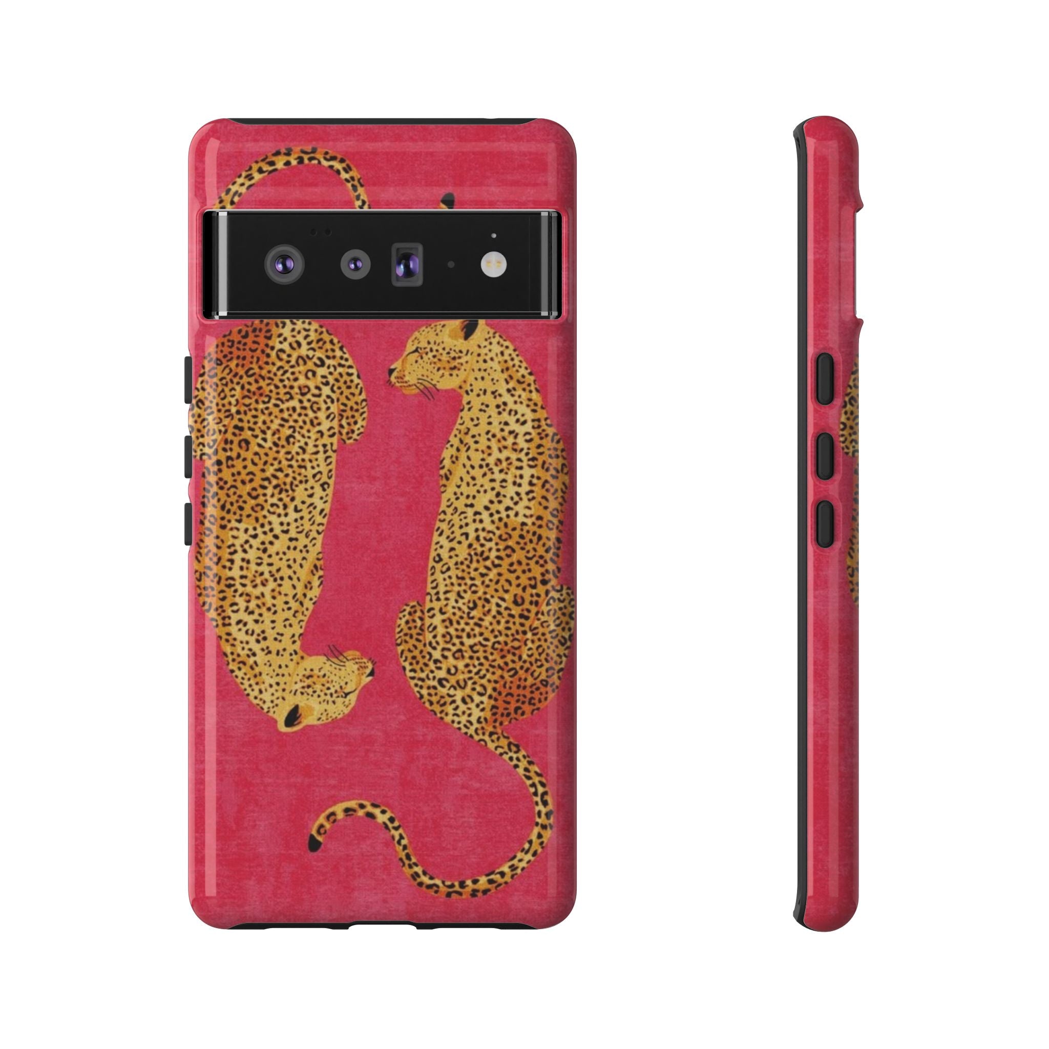 Pink Leopard Phone Case – Bold Animal Print Protective Case
