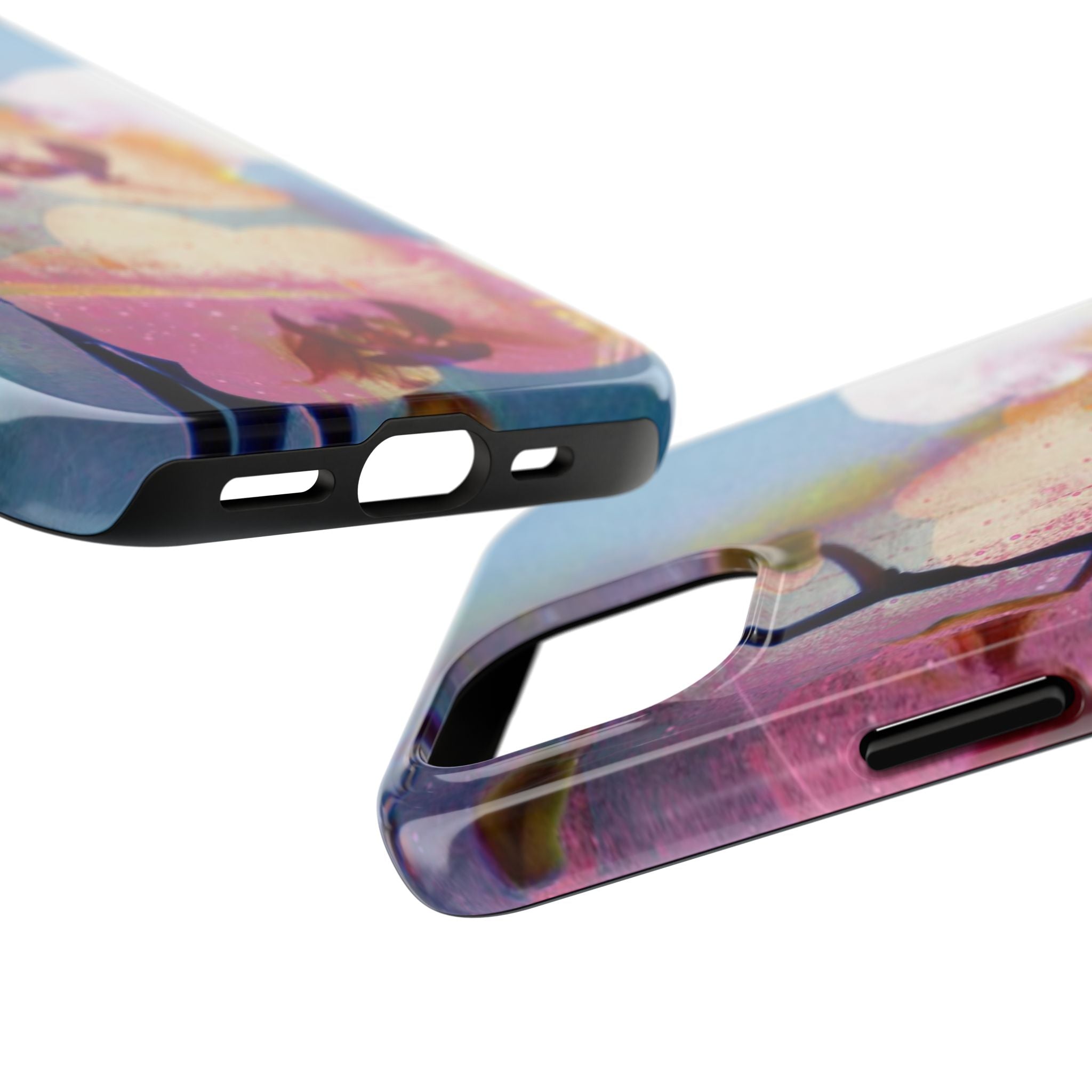 Orchid Tough Phone Case — Pastel Floral Protective Cover for iPhone & Android