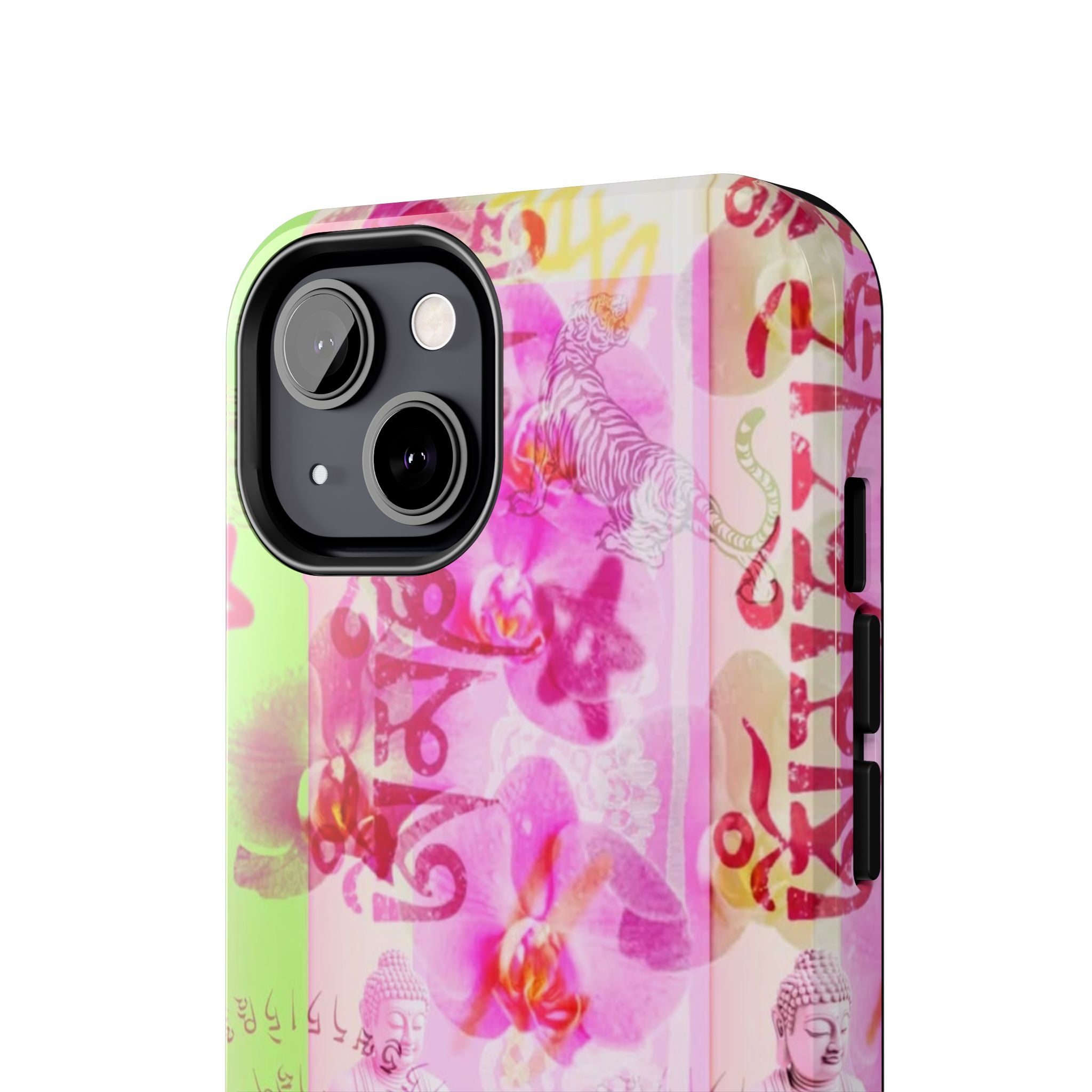 Floral Pink Orchid Tough Phone Case — Protective Art Phone Cover