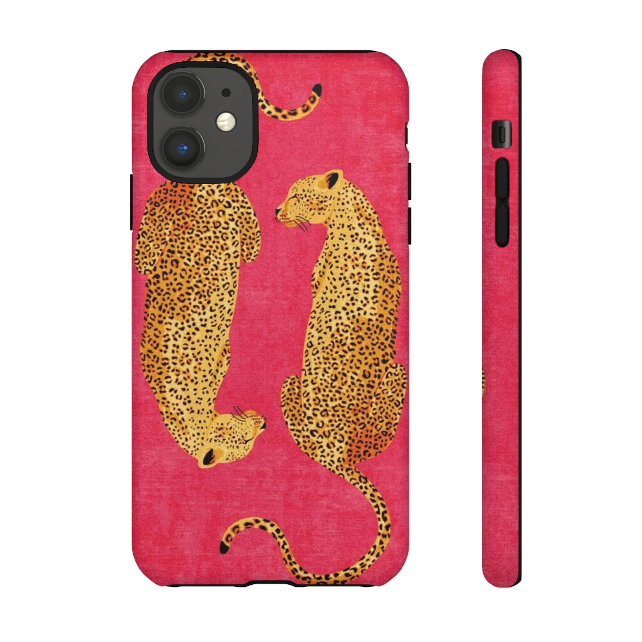 Pink Leopard Phone Case – Bold Animal Print Protective Case