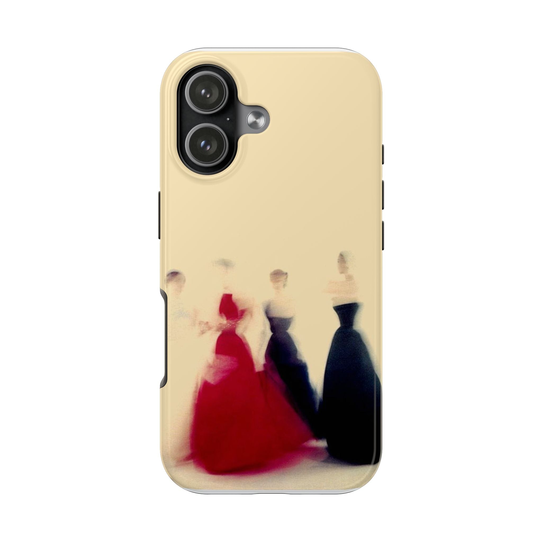 Tough Phone Case — Vintage Fashion Illustration Women in Gowns Protective Phone Cover