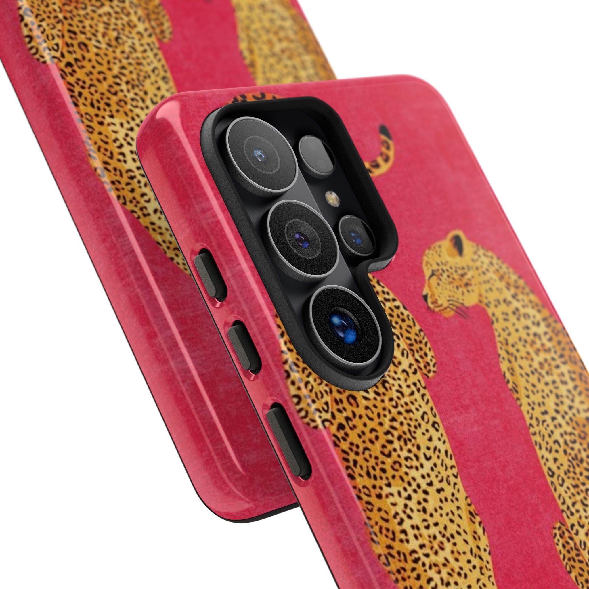 Pink Leopard Phone Case – Bold Animal Print Protective Case
