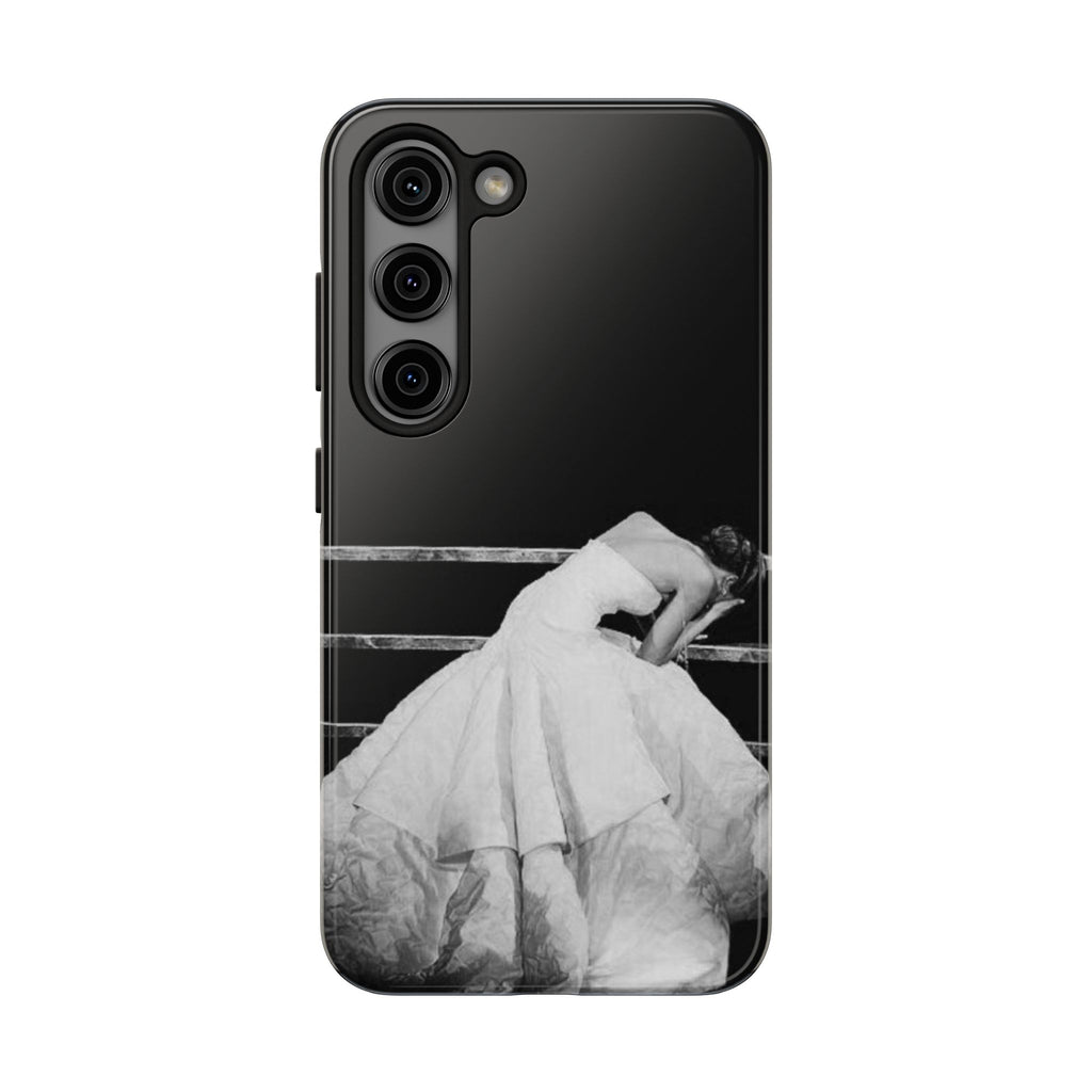 Vintage Ballerina Tough Phone Case — Black & White Dance Photo Protective Cover