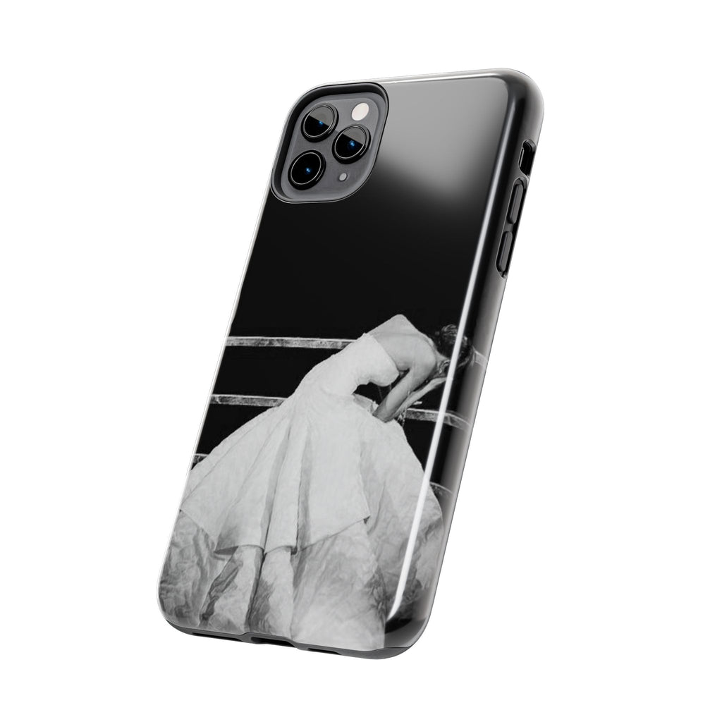Vintage Ballerina Tough Phone Case — Black & White Dance Photo Protective Cover