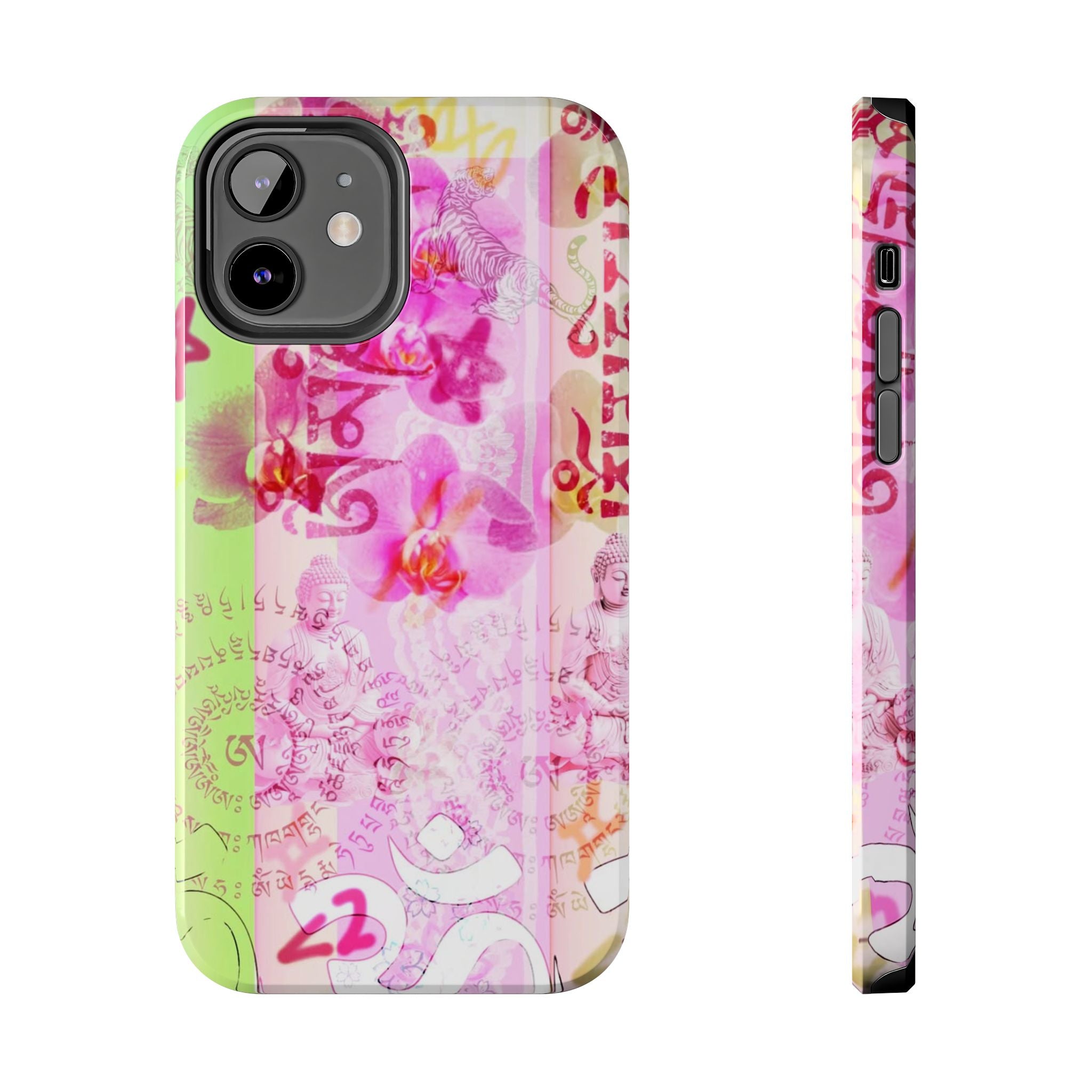 Floral Pink Orchid Tough Phone Case — Protective Art Phone Cover