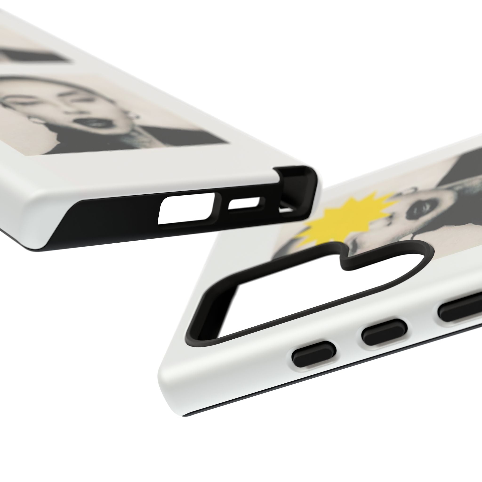 SADE Phone Case — Retro Black & White Portrait with Yellow Sunburst