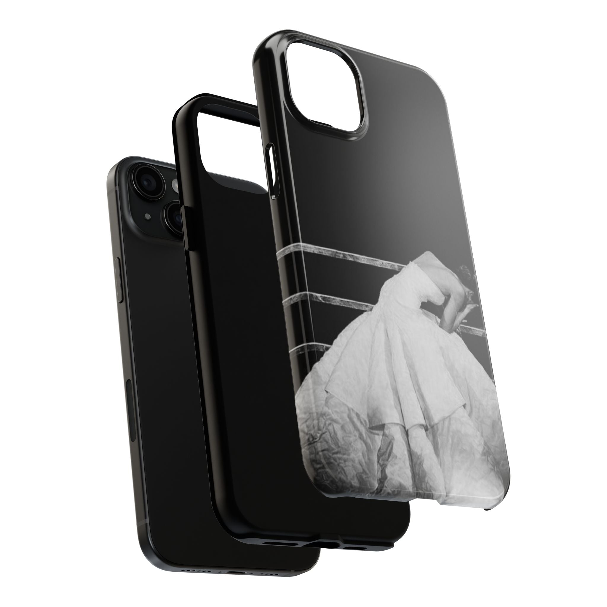 Vintage Ballerina Tough Phone Case — Black & White Dance Photo Protective Cover