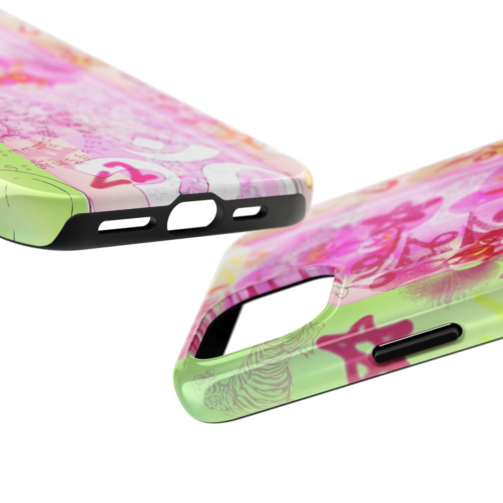 Floral Pink Orchid Tough Phone Case — Protective Art Phone Cover