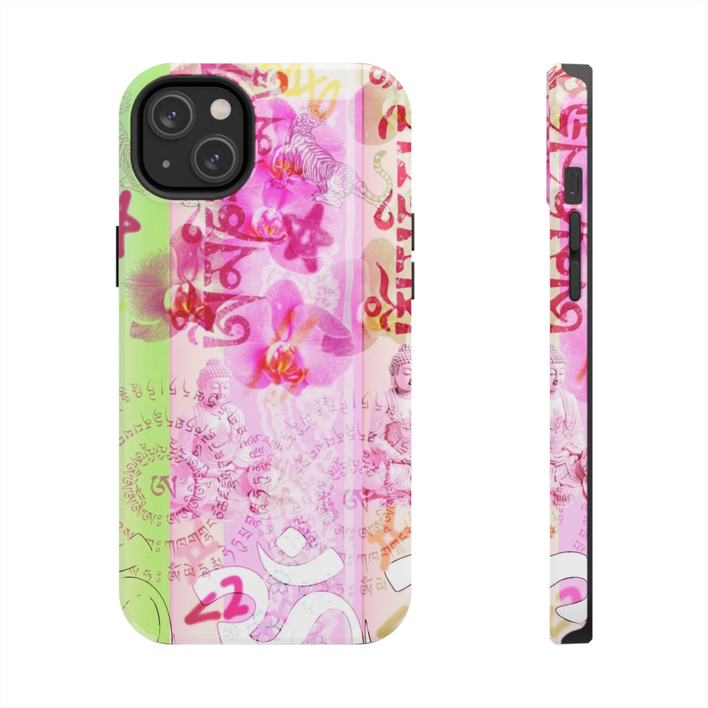 Floral Pink Orchid Tough Phone Case — Protective Art Phone Cover