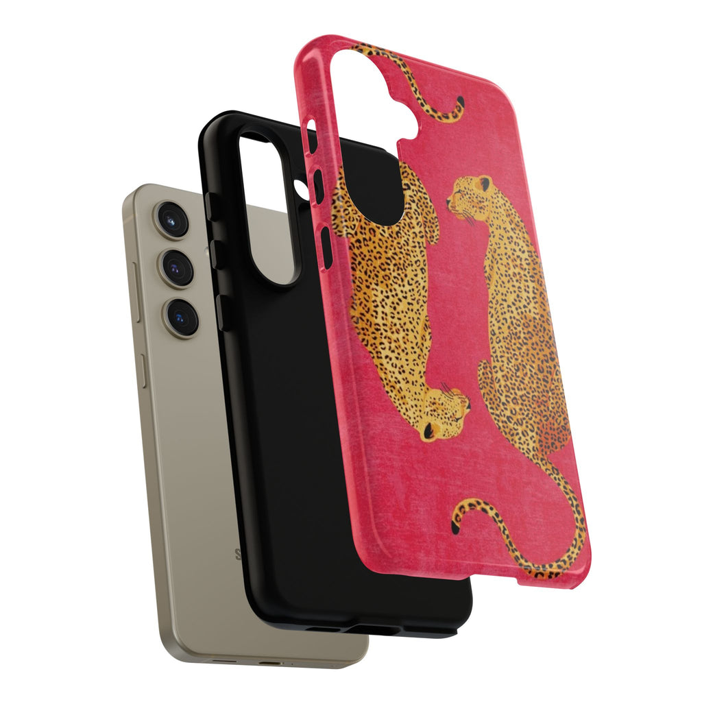 Pink Leopard Phone Case – Bold Animal Print Protective Case