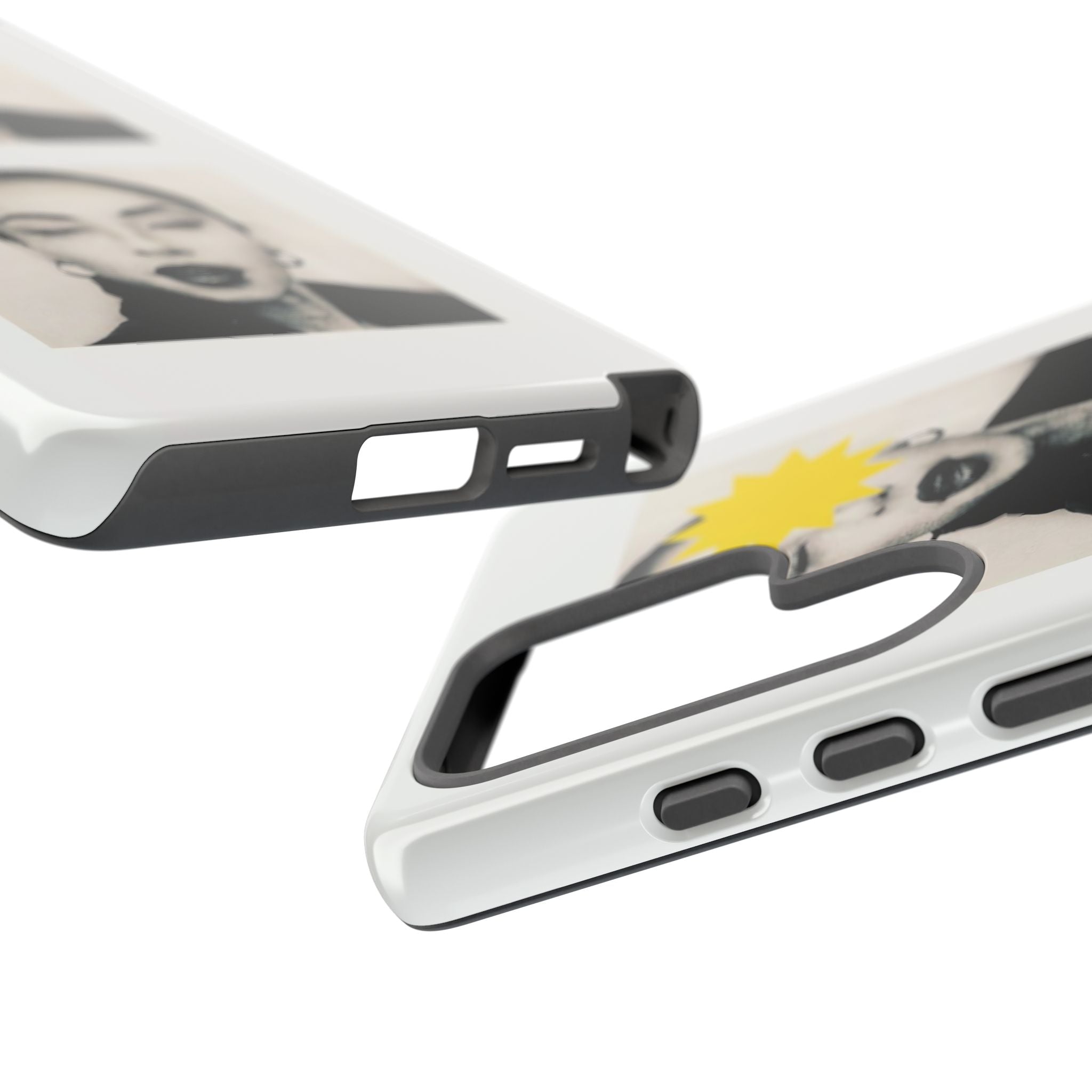 SADE Phone Case — Retro Black & White Portrait with Yellow Sunburst