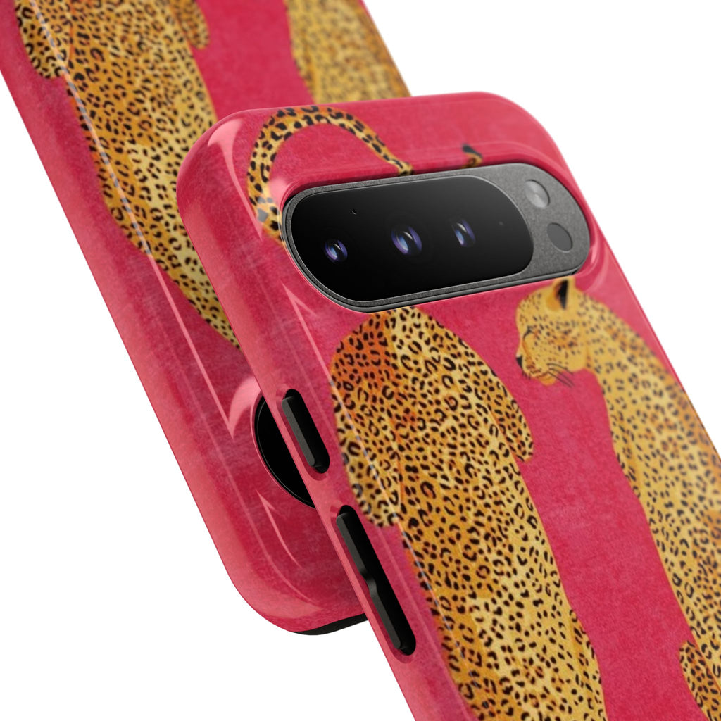 Pink Leopard Phone Case – Bold Animal Print Protective Case