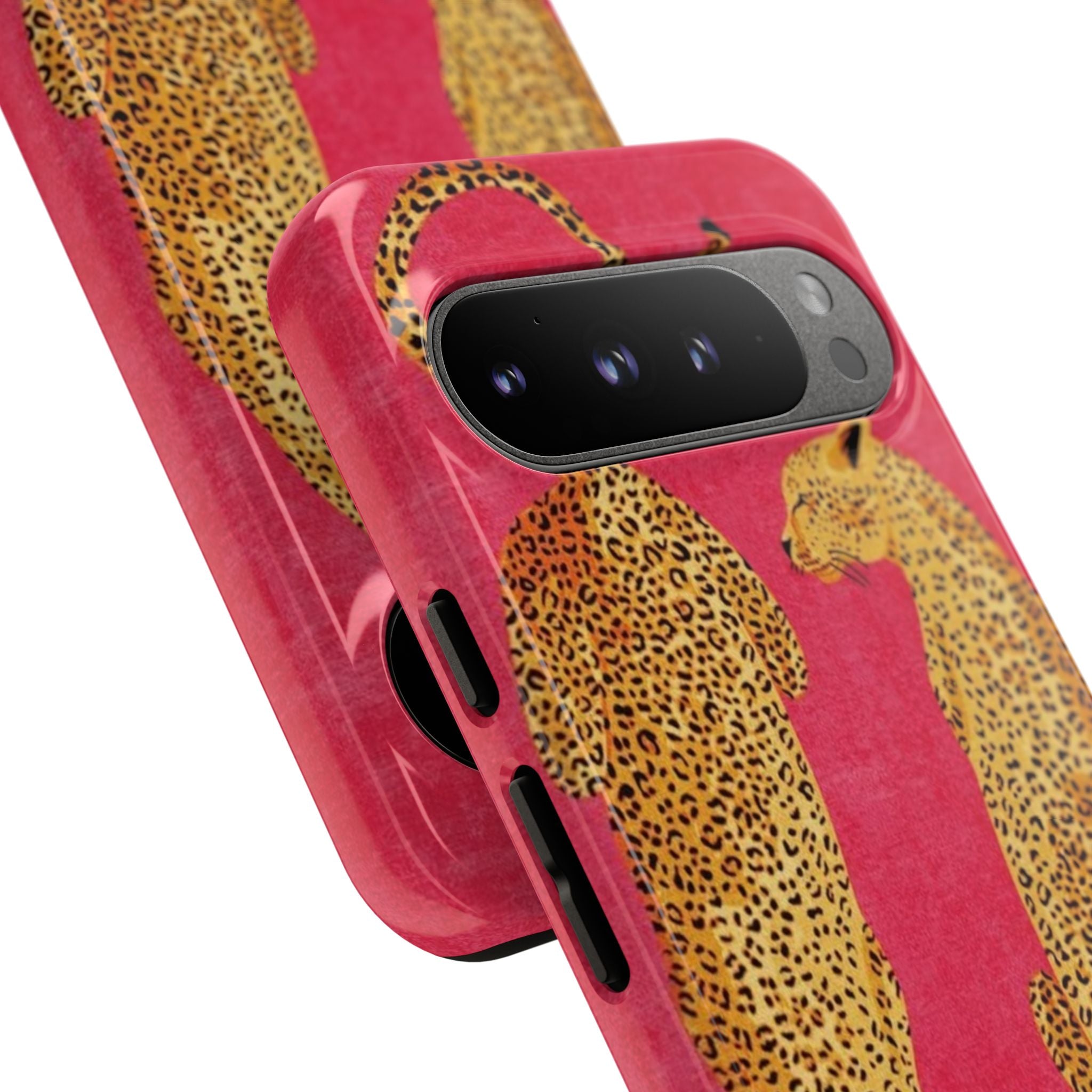 Pink Leopard Phone Case – Bold Animal Print Protective Case