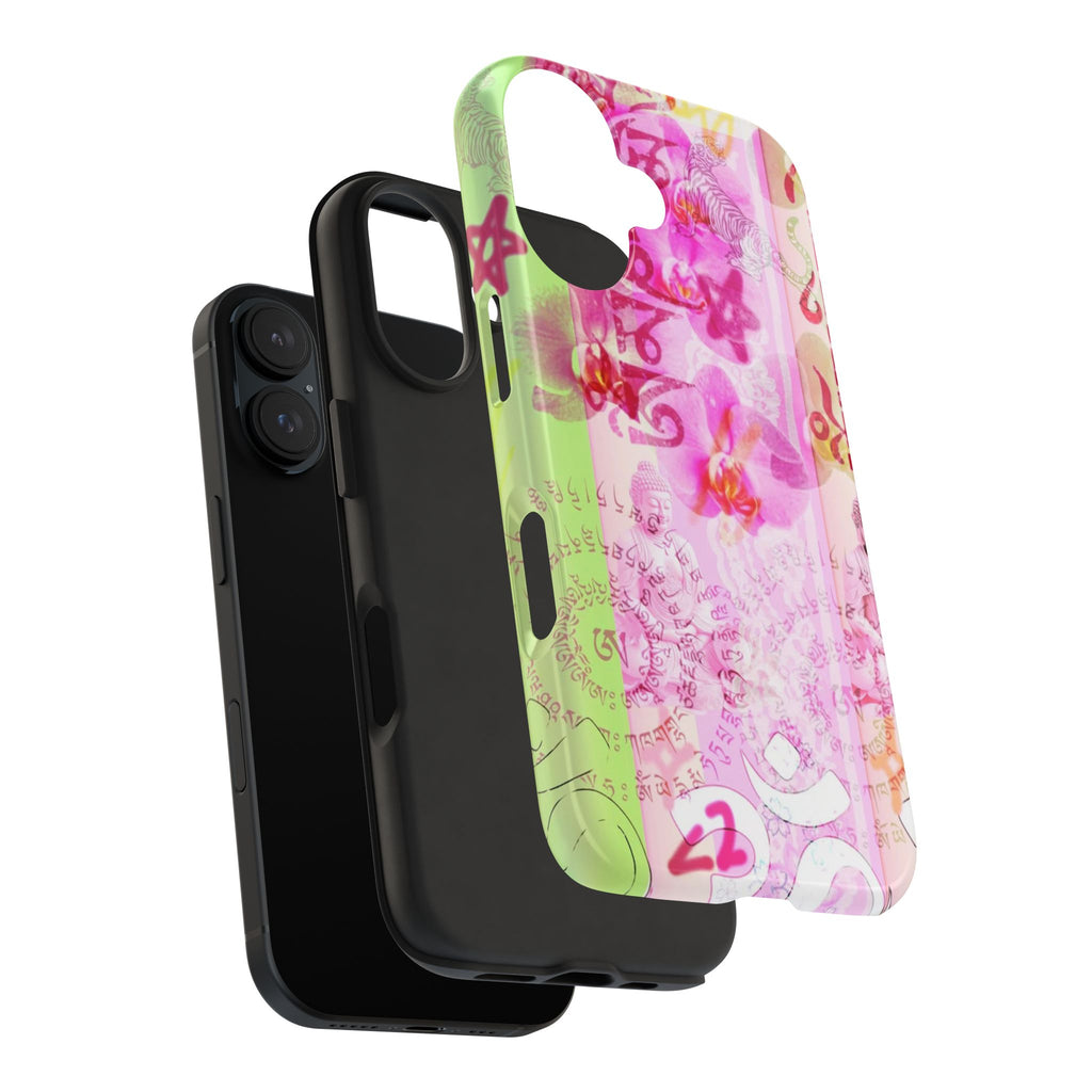 Floral Pink Orchid Tough Phone Case — Protective Art Phone Cover