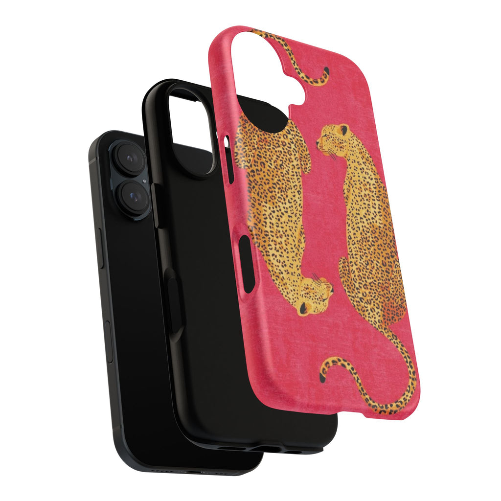 Pink Leopard Phone Case – Bold Animal Print Protective Case