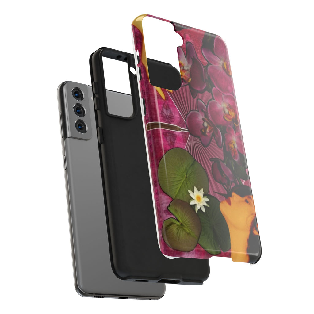 Floral Orchid Tough Phone Case — Vintage Woman & Lotus Design