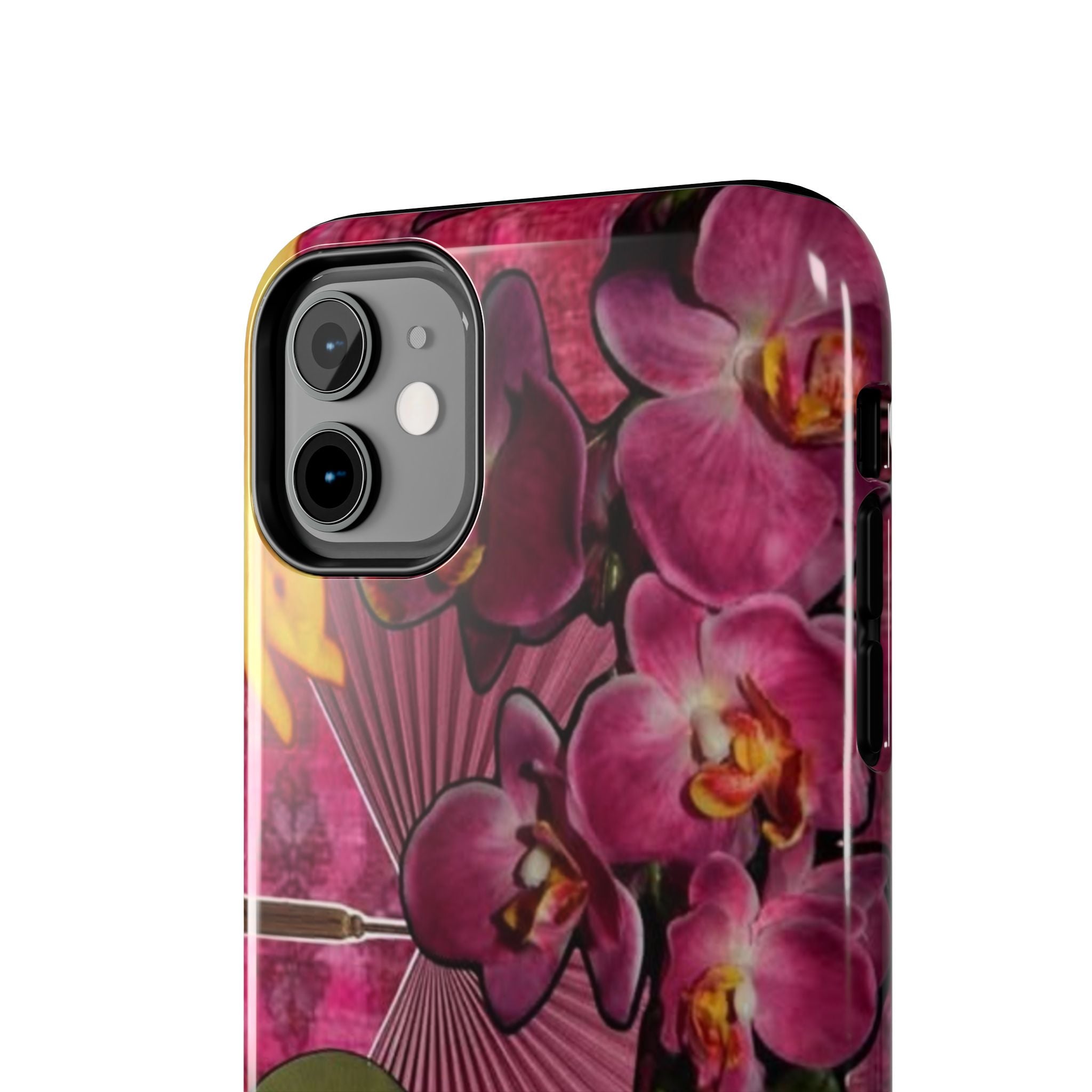 Floral Orchid Tough Phone Case — Vintage Woman & Lotus Design