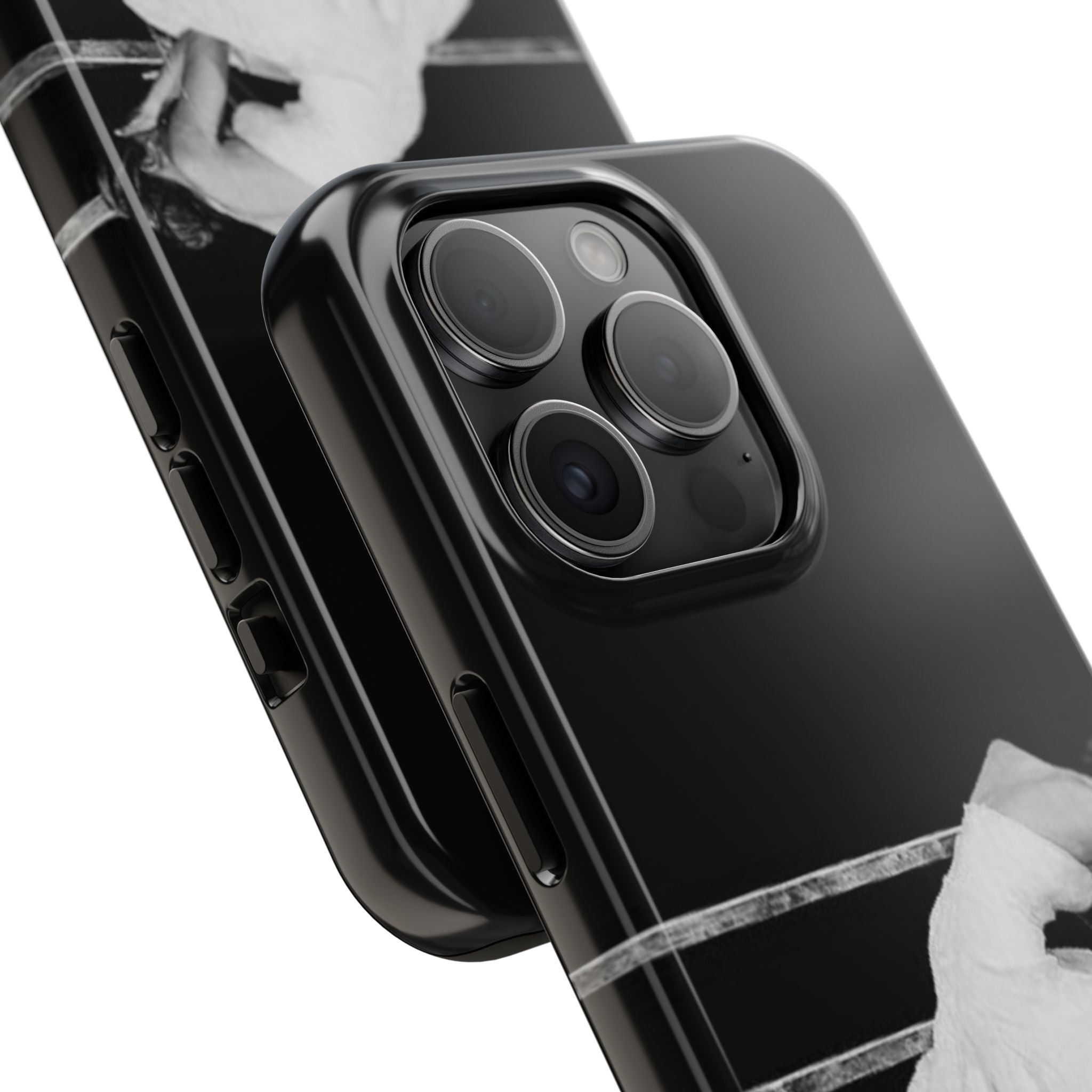 Vintage Ballerina Tough Phone Case — Black & White Dance Photo Protective Cover