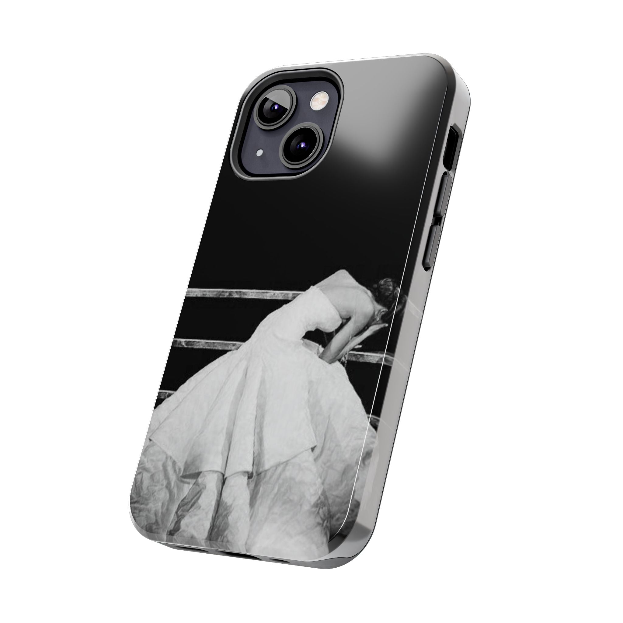 Vintage Ballerina Tough Phone Case — Black & White Dance Photo Protective Cover