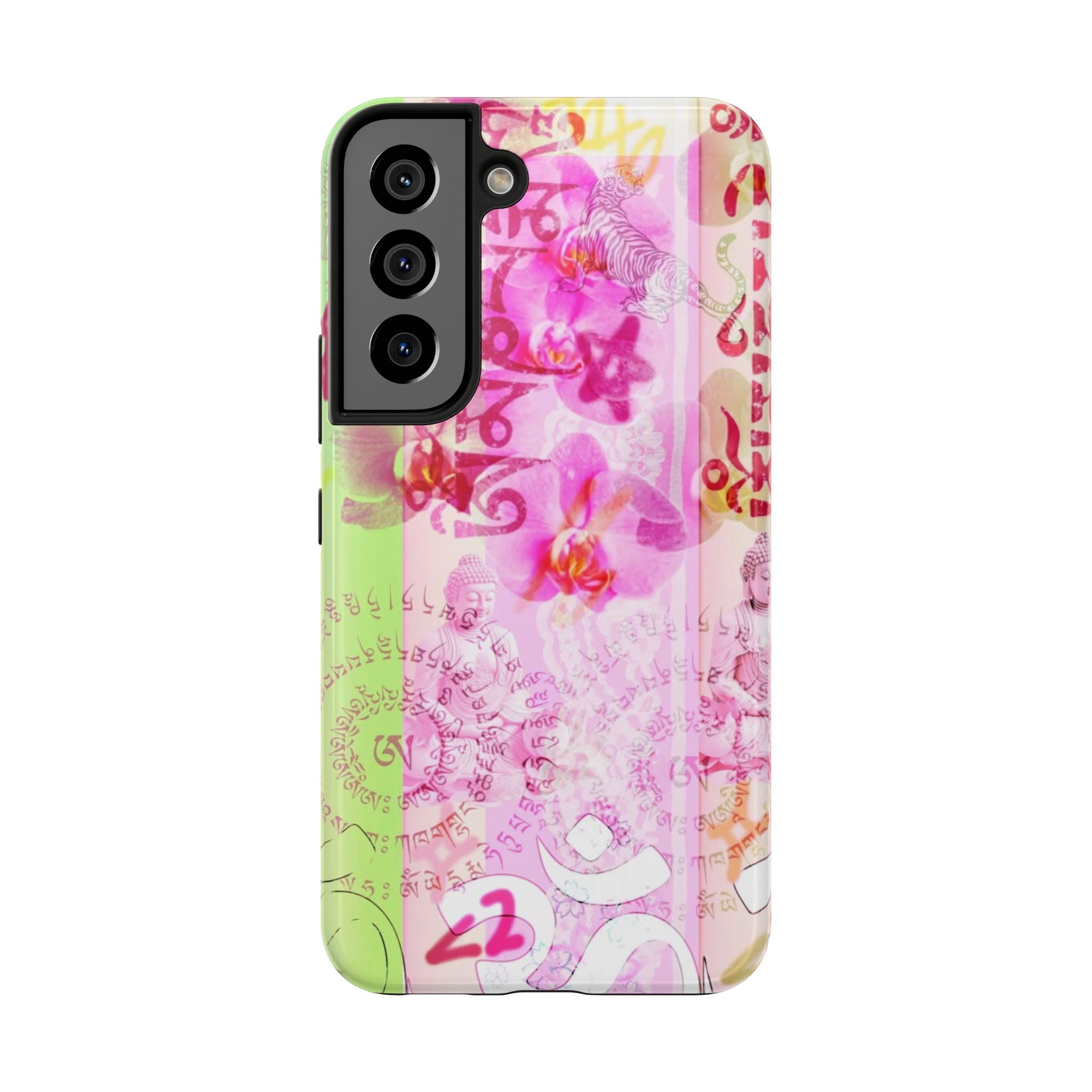 Floral Pink Orchid Tough Phone Case — Protective Art Phone Cover