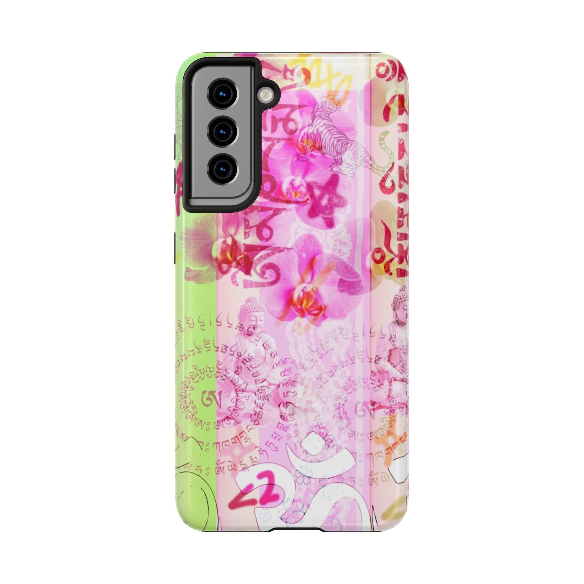 Floral Pink Orchid Tough Phone Case — Protective Art Phone Cover