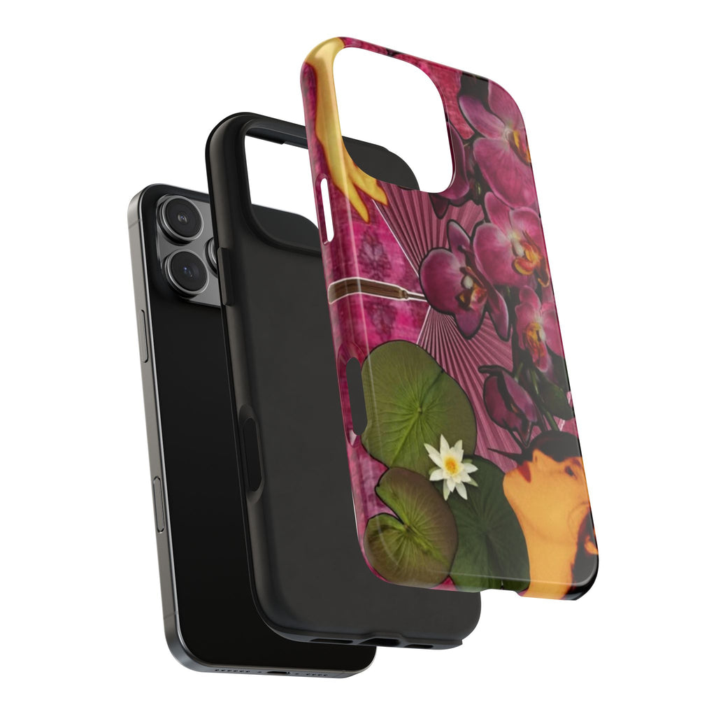 Floral Orchid Tough Phone Case — Vintage Woman & Lotus Design