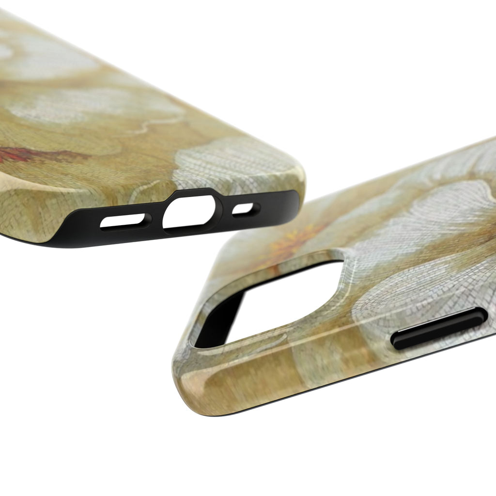 Tough Phone Case — Vintage White Floral Protective Cover