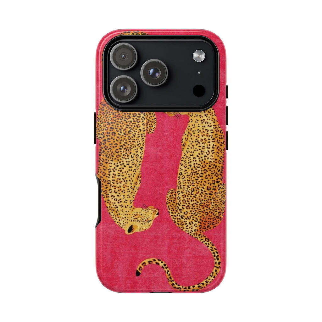 Pink Leopard Phone Case – Bold Animal Print Protective Case
