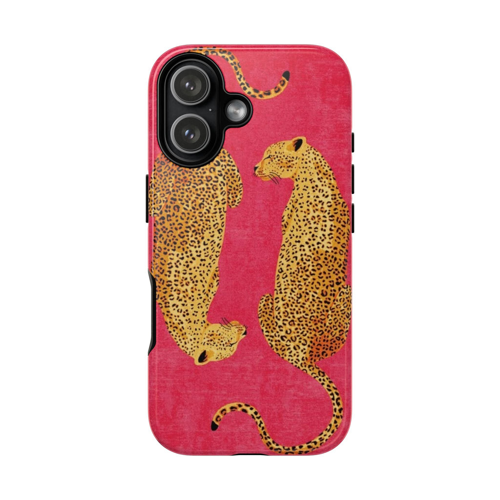 Pink Leopard Phone Case – Bold Animal Print Protective Case