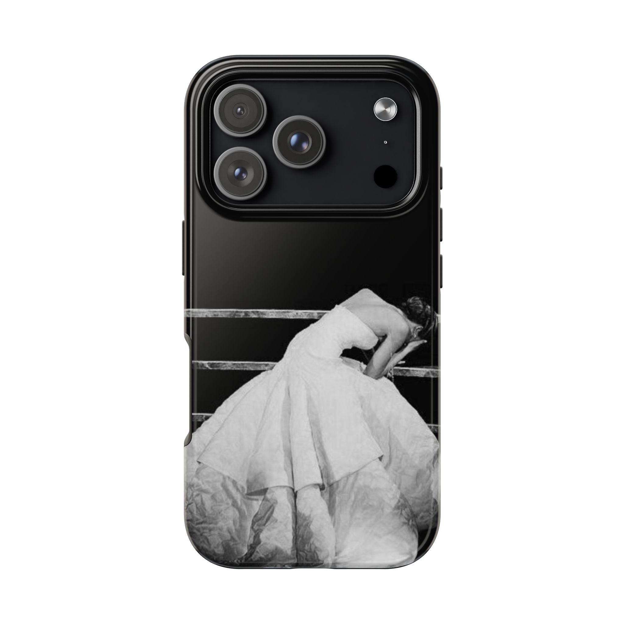 Vintage Ballerina Tough Phone Case — Black & White Dance Photo Protective Cover