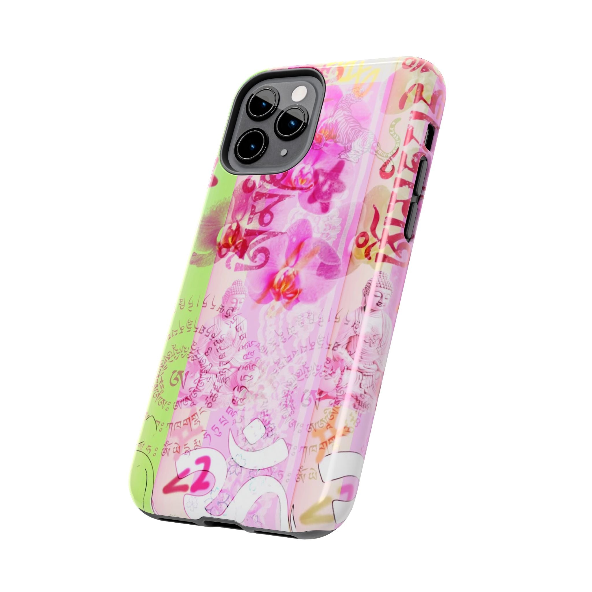 Floral Pink Orchid Tough Phone Case — Protective Art Phone Cover