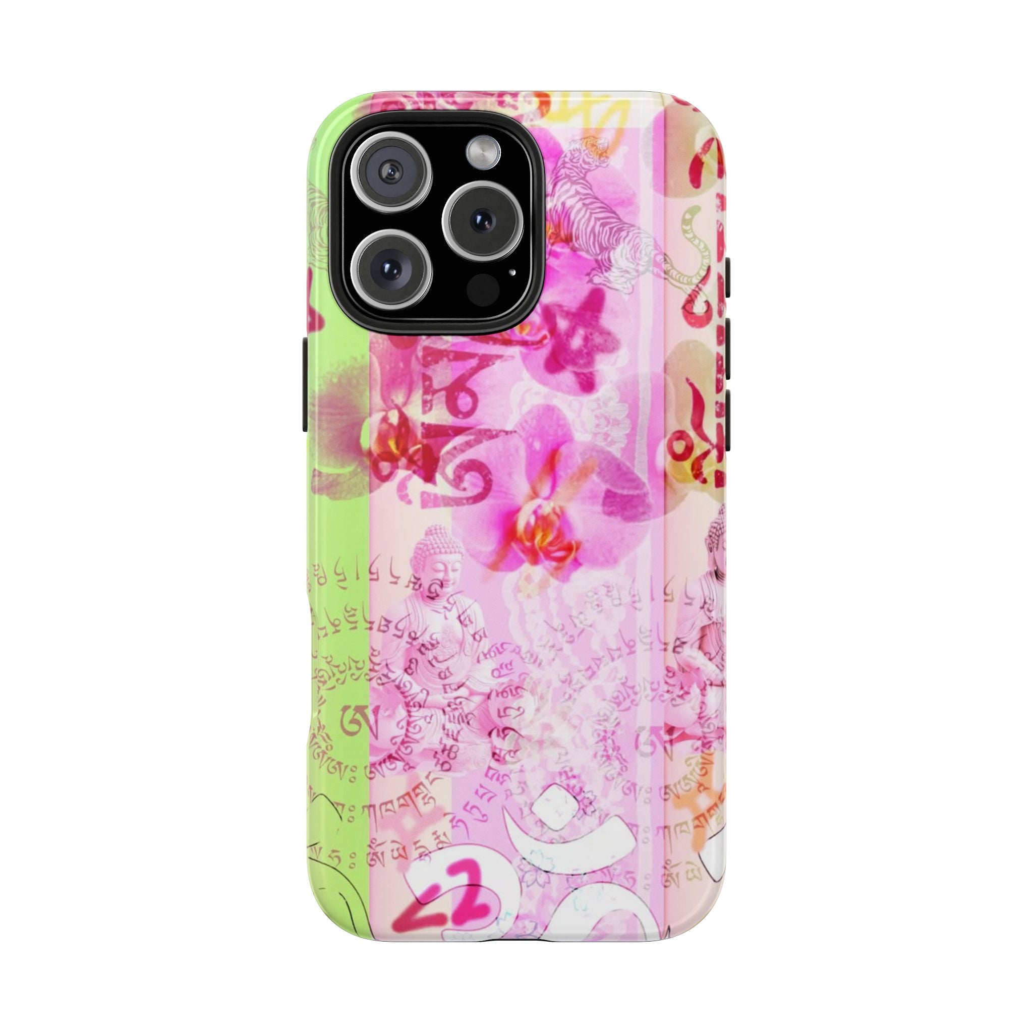 Floral Pink Orchid Tough Phone Case — Protective Art Phone Cover
