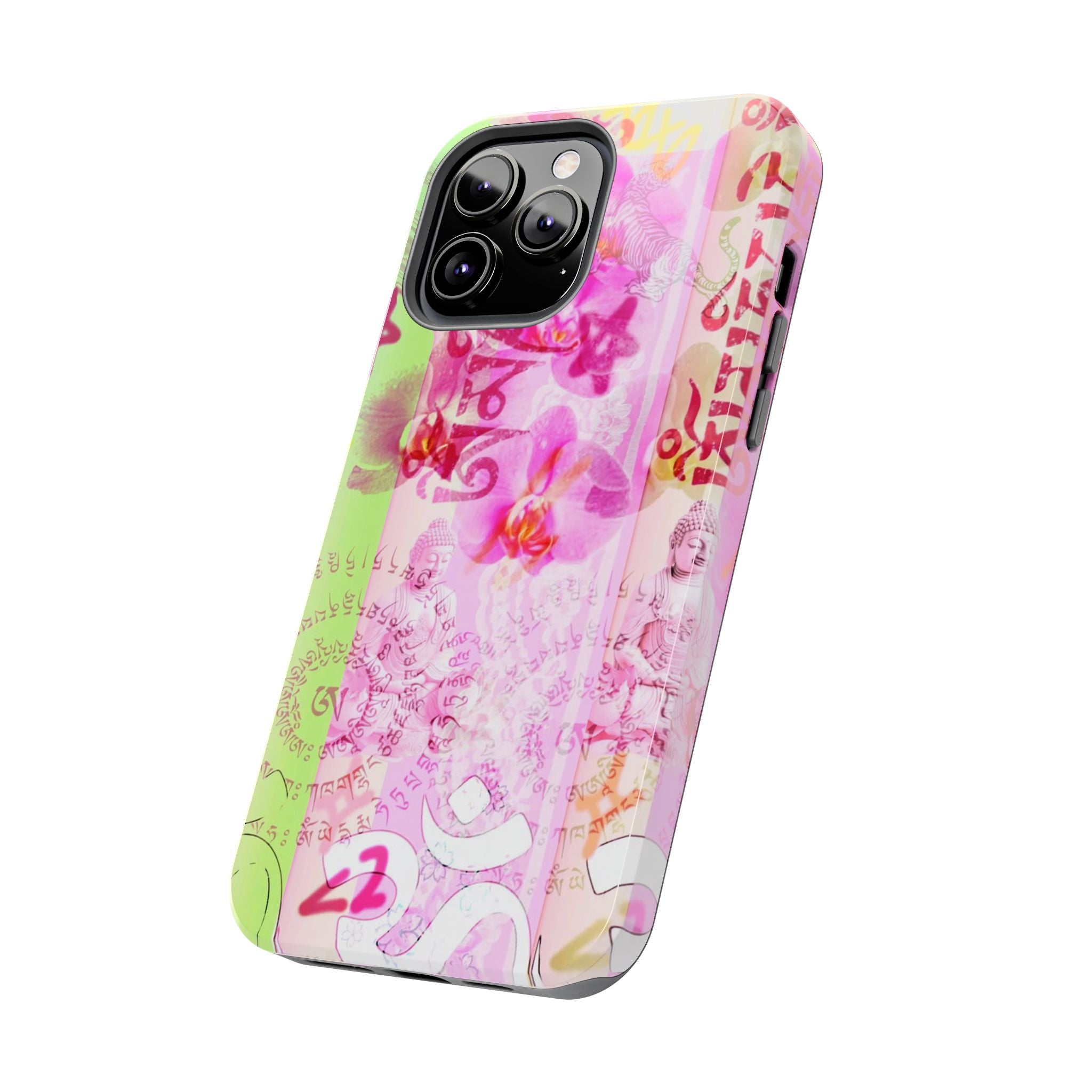 Floral Pink Orchid Tough Phone Case — Protective Art Phone Cover