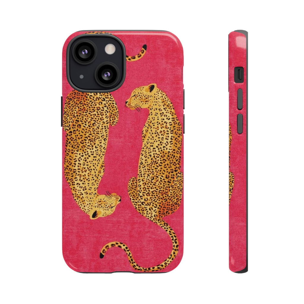 Pink Leopard Phone Case – Bold Animal Print Protective Case