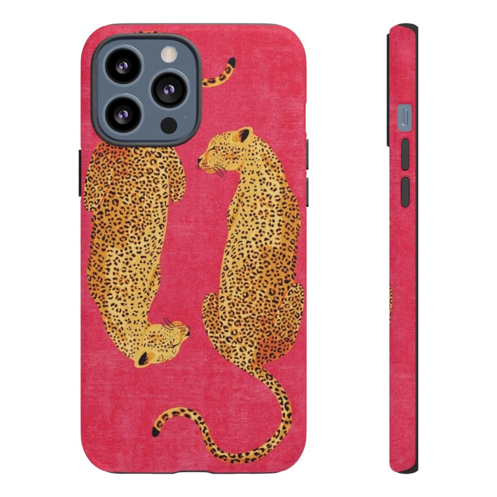 Pink Leopard Phone Case – Bold Animal Print Protective Case