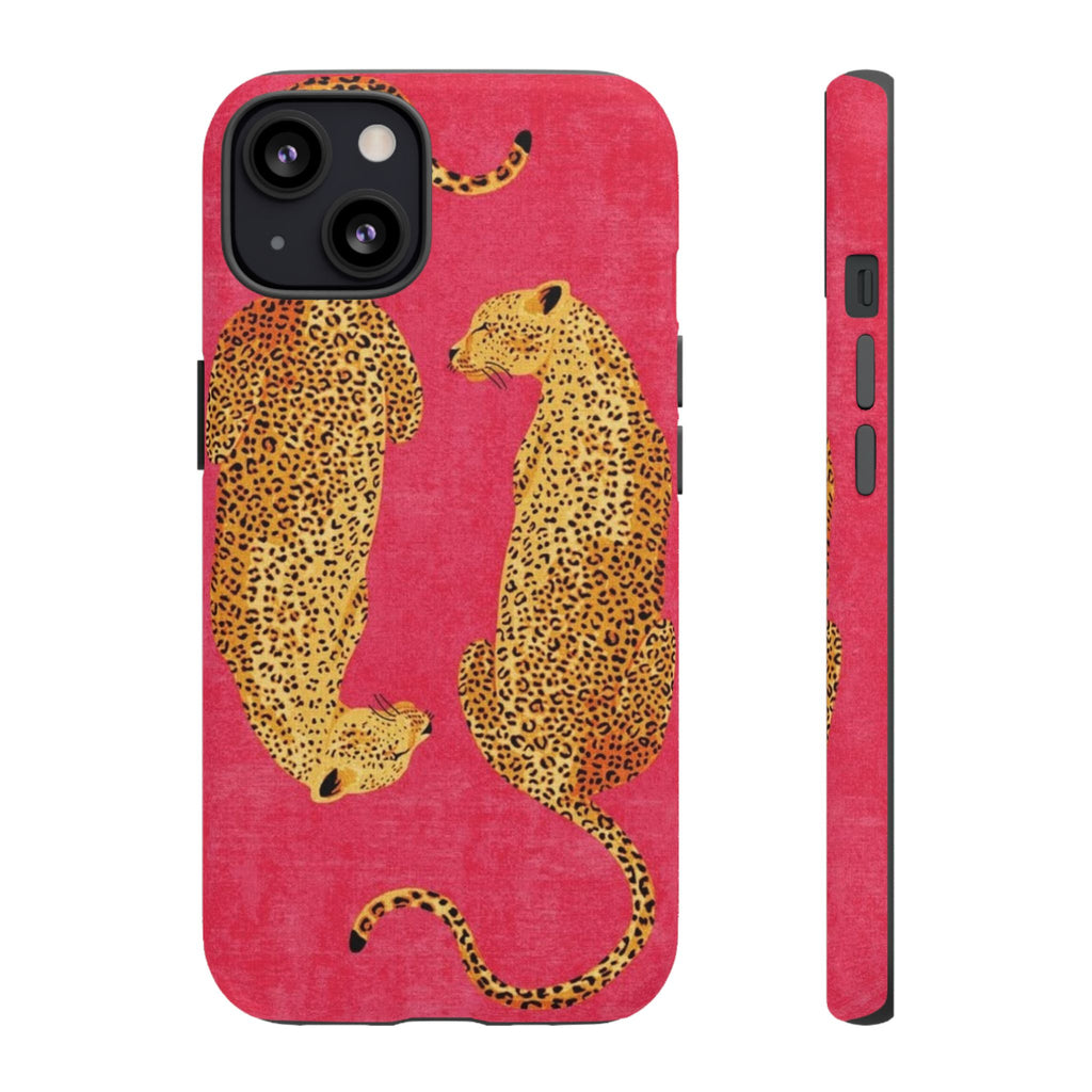 Pink Leopard Phone Case – Bold Animal Print Protective Case