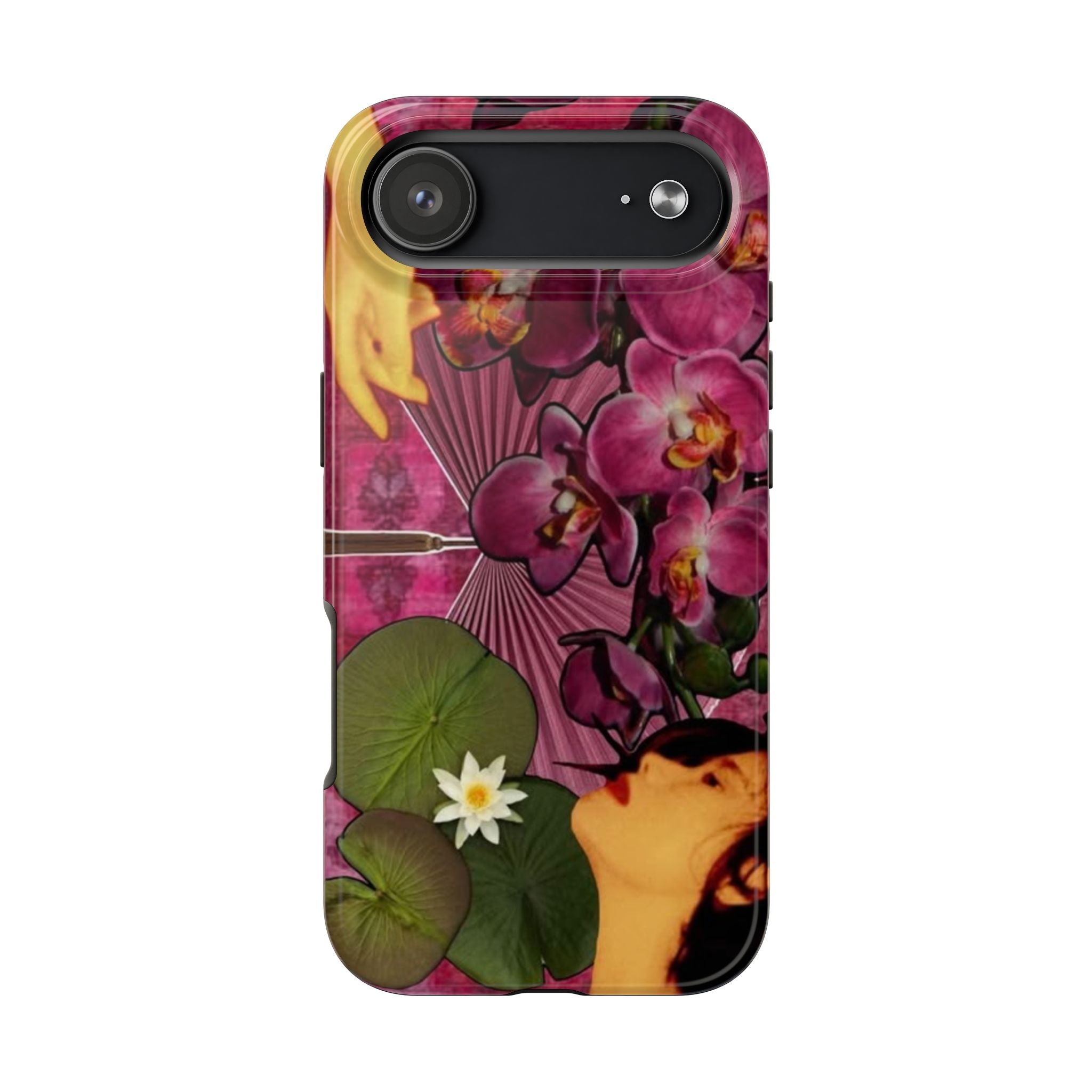 Floral Orchid Tough Phone Case — Vintage Woman & Lotus Design