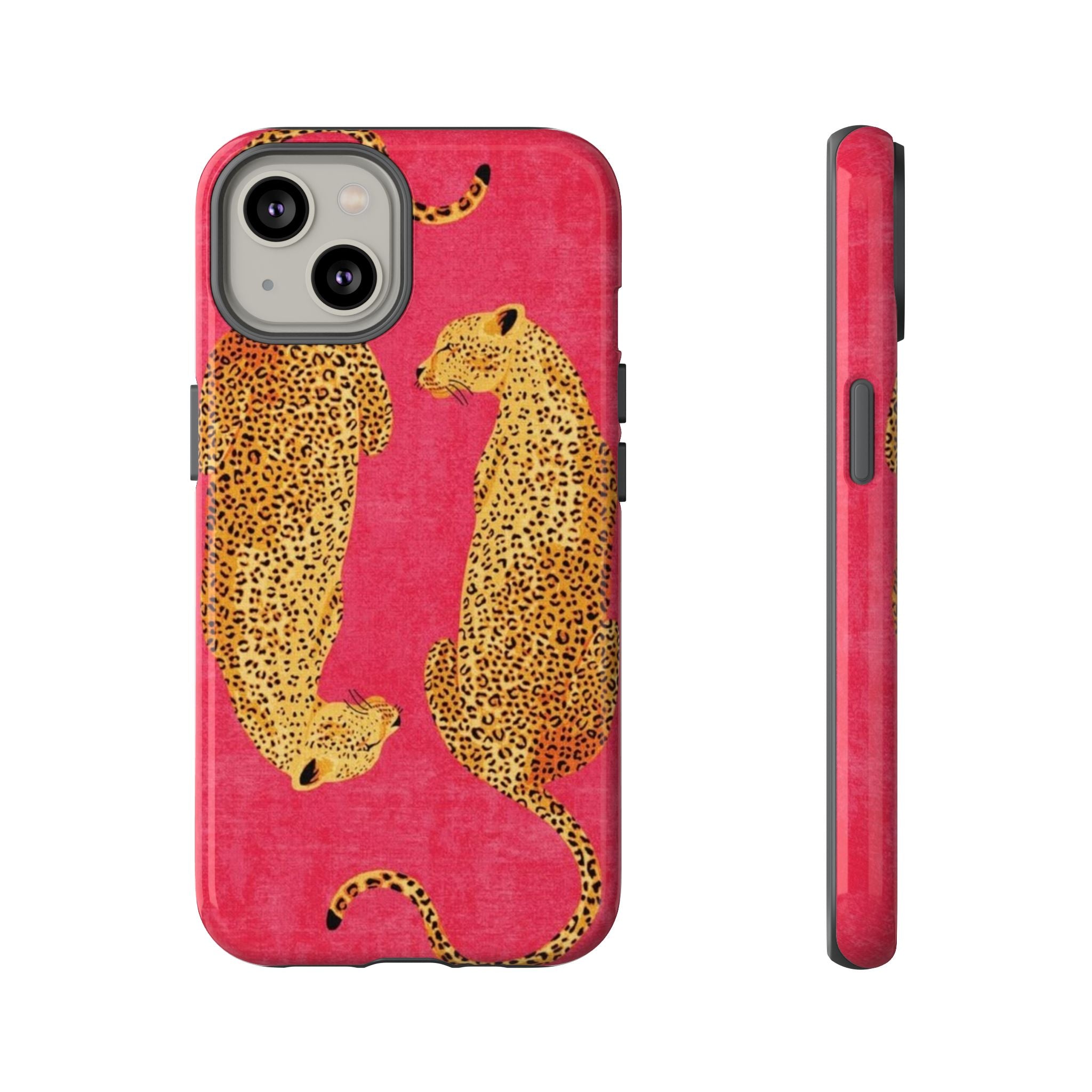 Pink Leopard Phone Case – Bold Animal Print Protective Case