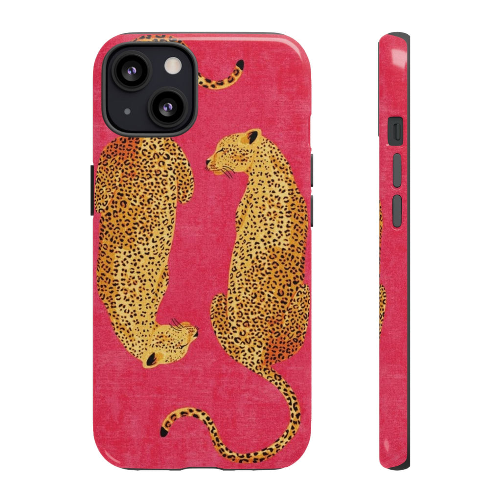 Pink Leopard Phone Case – Bold Animal Print Protective Case