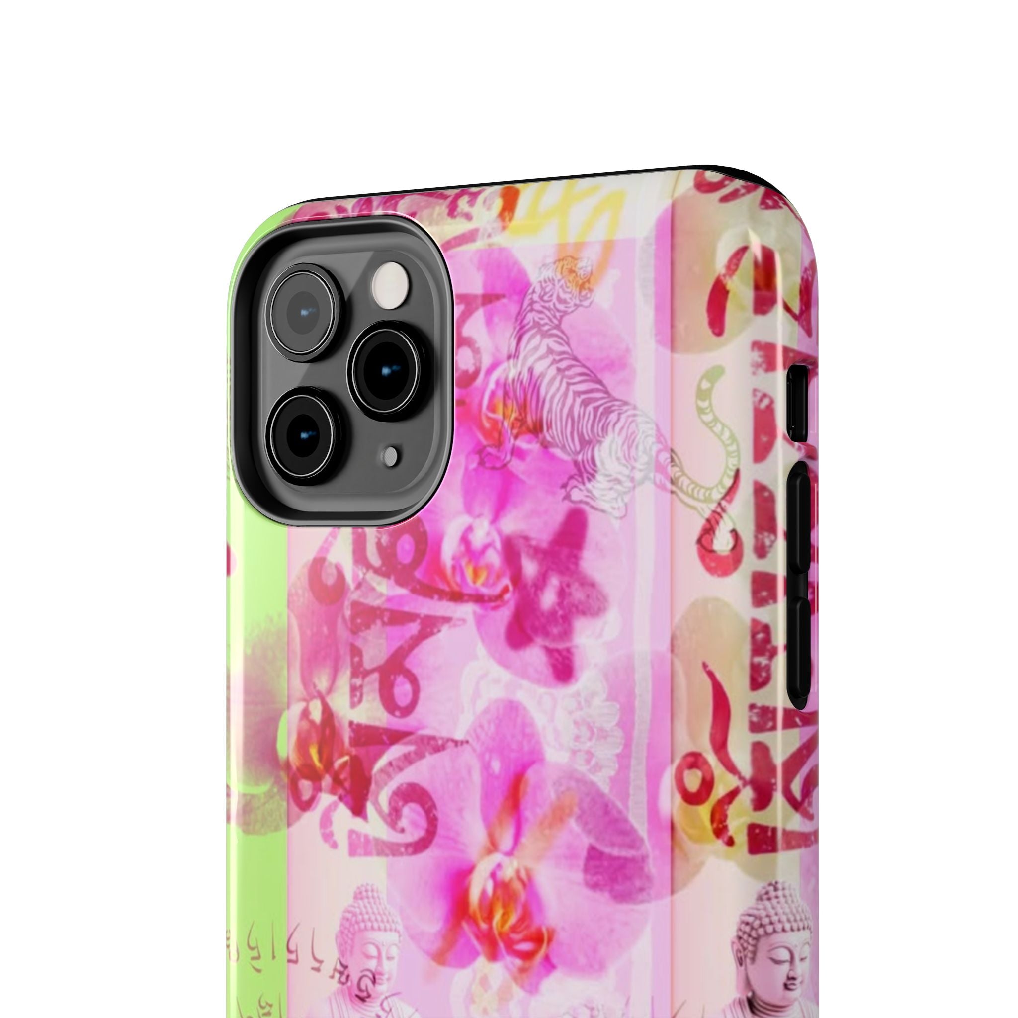 Floral Pink Orchid Tough Phone Case — Protective Art Phone Cover