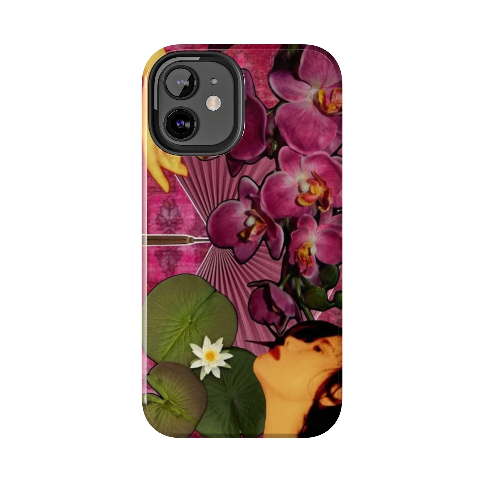 Floral Orchid Tough Phone Case — Vintage Woman & Lotus Design
