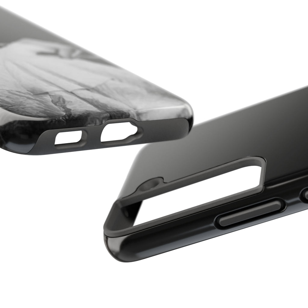 Vintage Ballerina Tough Phone Case — Black & White Dance Photo Protective Cover