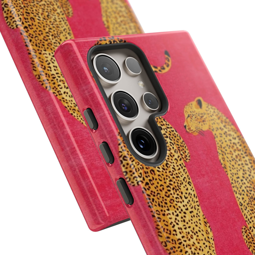 Pink Leopard Phone Case – Bold Animal Print Protective Case